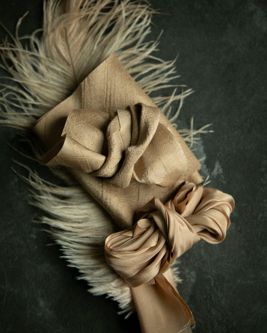 Cinnamon {Dupioni} Organic Silk Ribbon