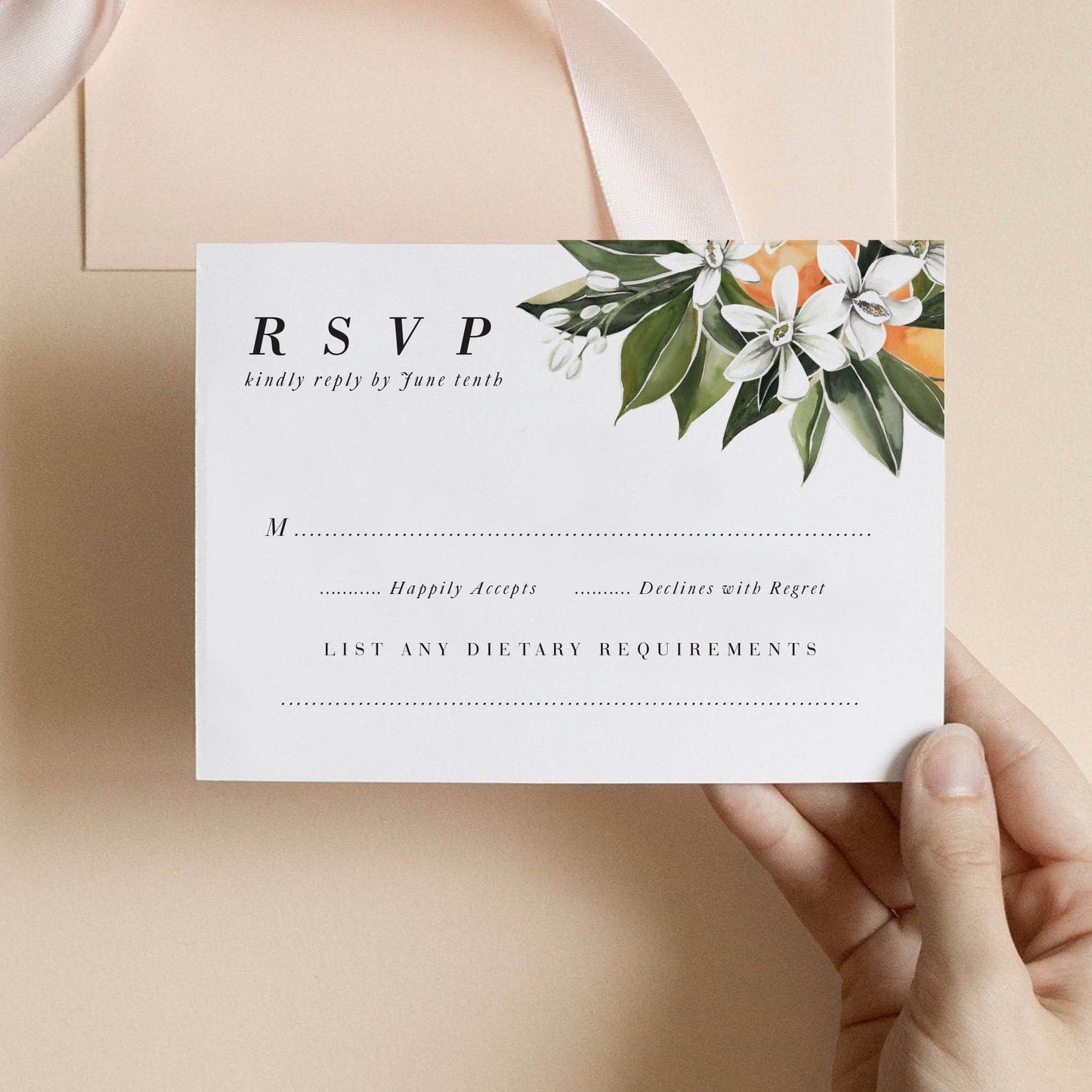 Oranges RSVP Card | Ashlynn