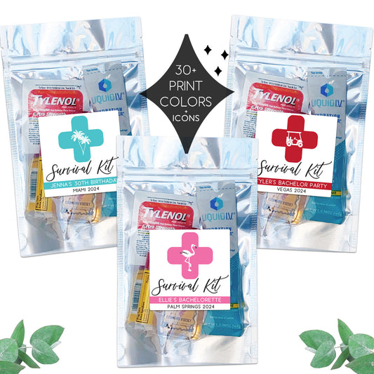Classic Cross Survival Kit Labels + Resealable Bags