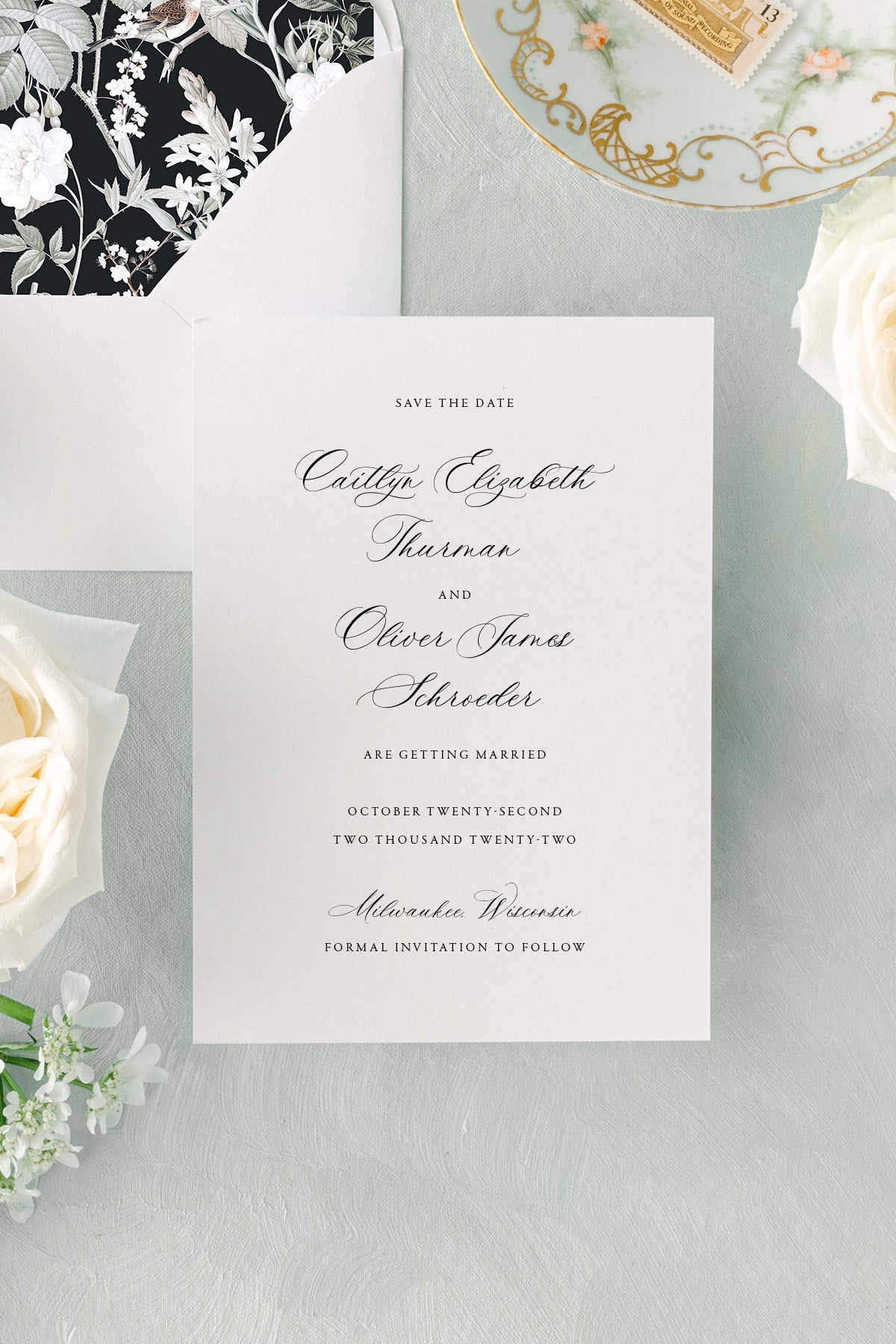 Classic Save The Date Cards | The Caitlyn