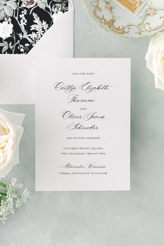 Classic Save The Date Cards | The Caitlyn