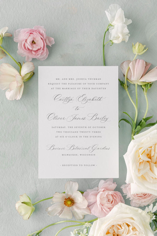 Classic Wedding Invitation | The Caitlyn