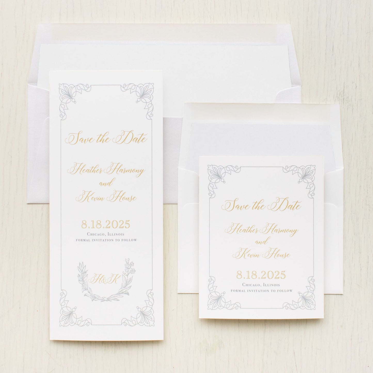Classic Love Gold Save The Dates