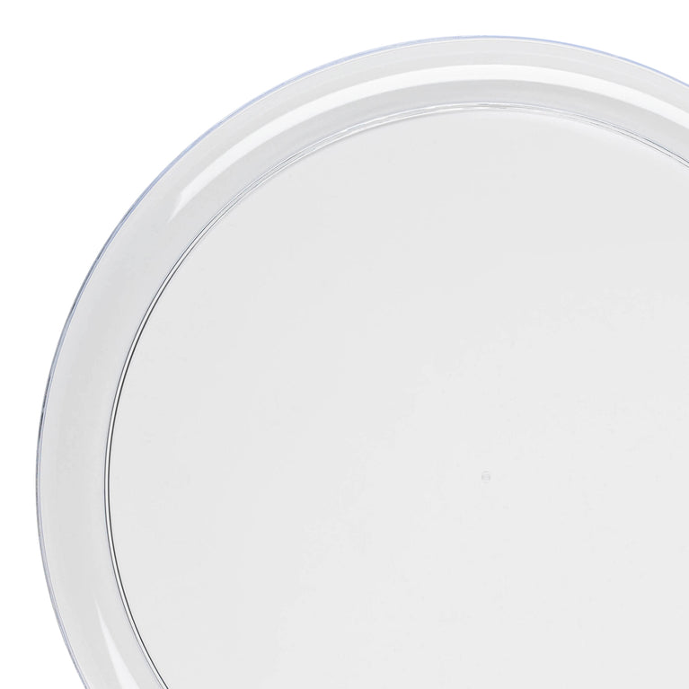 Clear Flat Round Disposable Plastic Appetizer/Salad Plates (8.5")