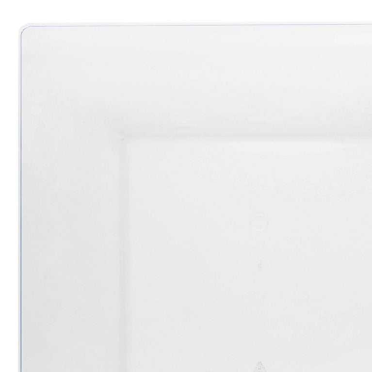 Clear Square Plastic Cake Plates (6.5")