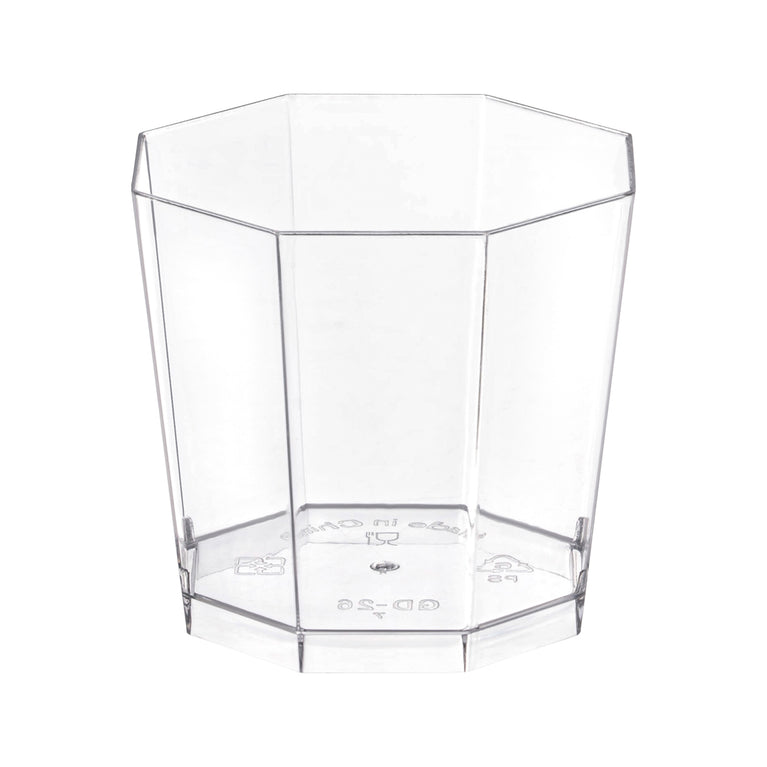 5.5 oz. Clear Octagon Disposable Plastic Dessert Cups