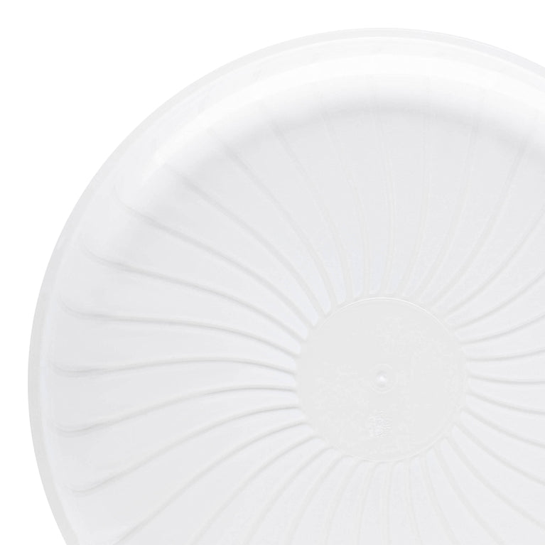 14" Clear Pavilion Round Disposable Plastic Trays