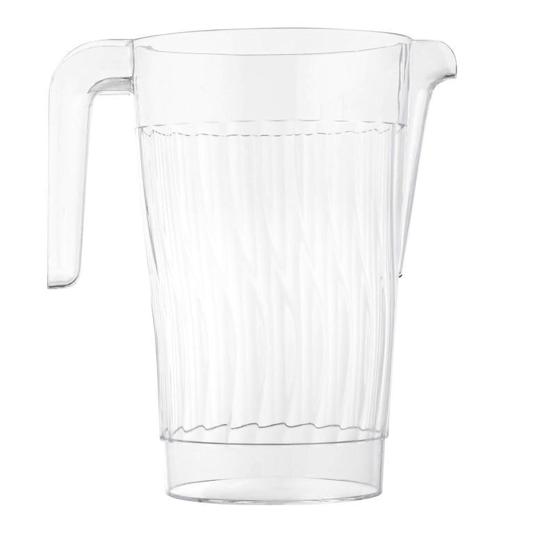 52 oz. Clear Round Plastic Disposable Pitchers