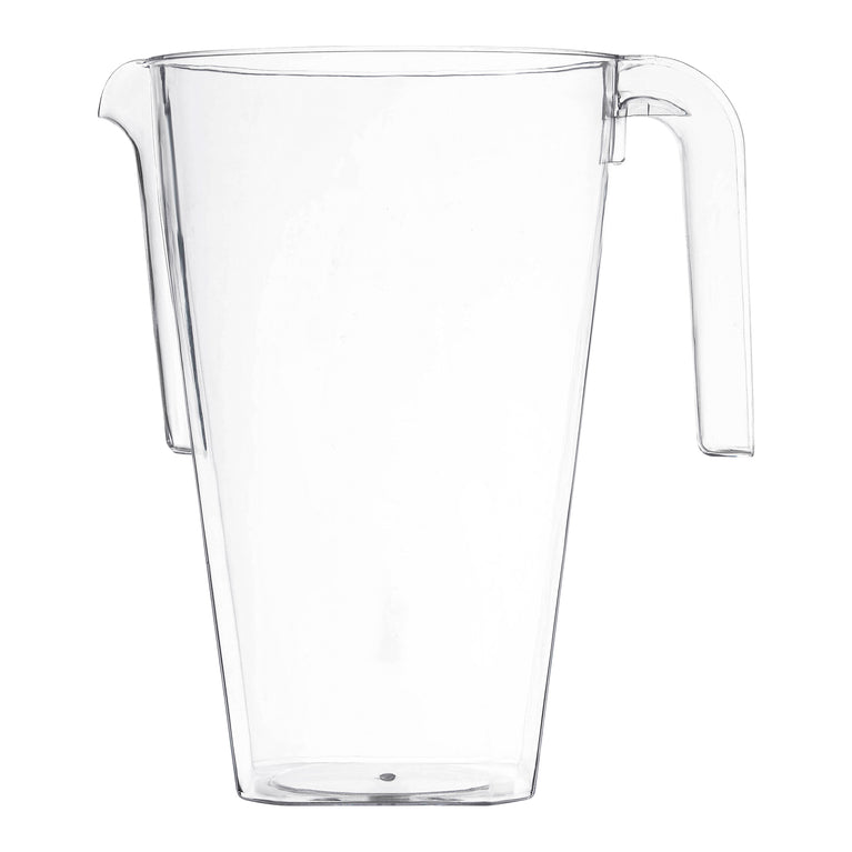 52 oz. Clear Square Plastic Disposable Pitchers