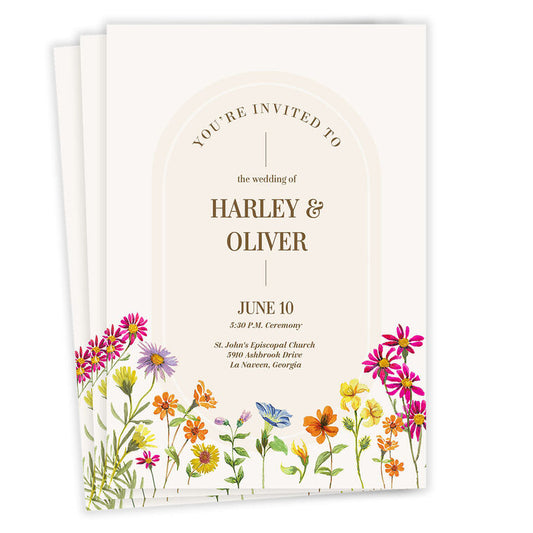 Wildflowers You're Invited Wedding Invitation