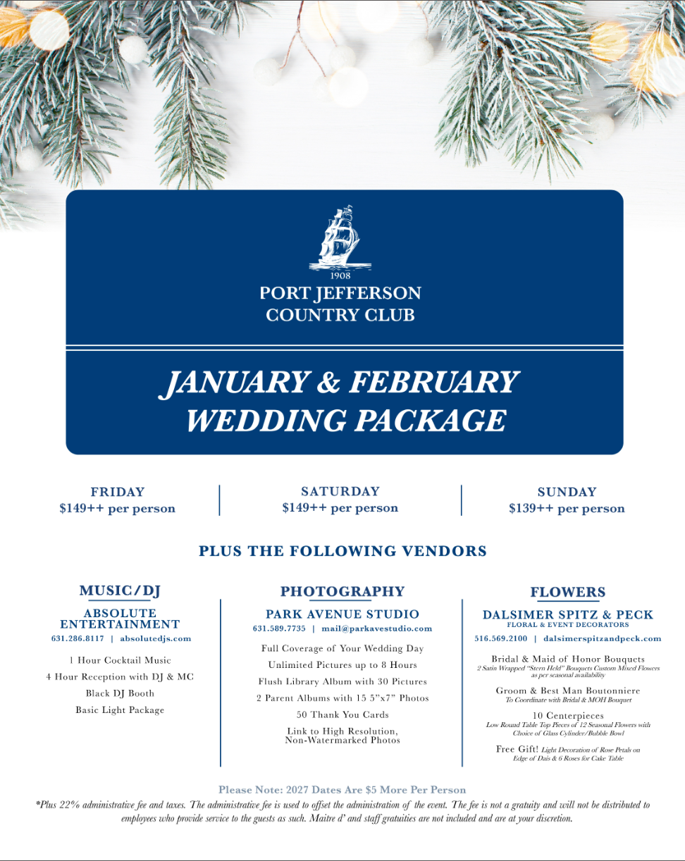 Country Club January & February 2026 Exclusive Pricing