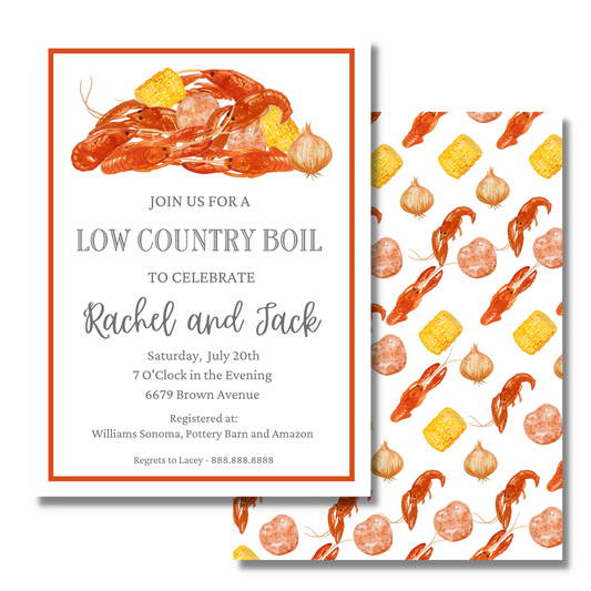 Crawfish Boil - Wedding Shower Invite
