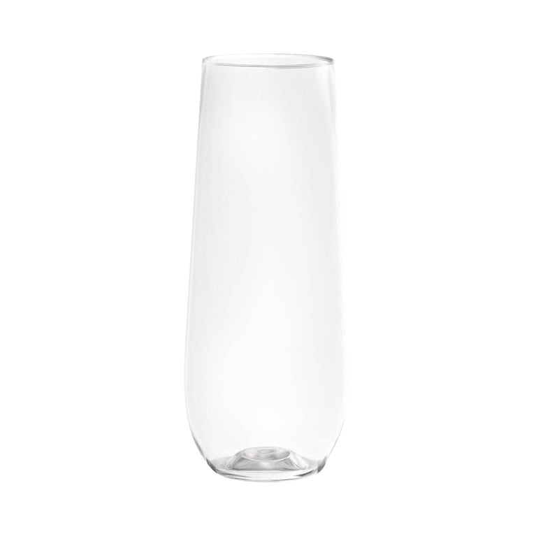 9 oz. Clear Stemless Plastic Champagne Flutes