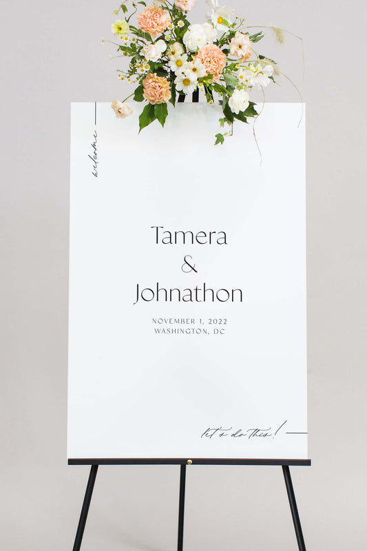 Custom Acrylic Wedding Sign | The Tamera