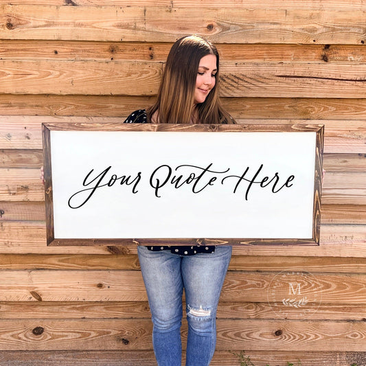 Custom Wood Framed Signs | Personalized Quote Wall Art