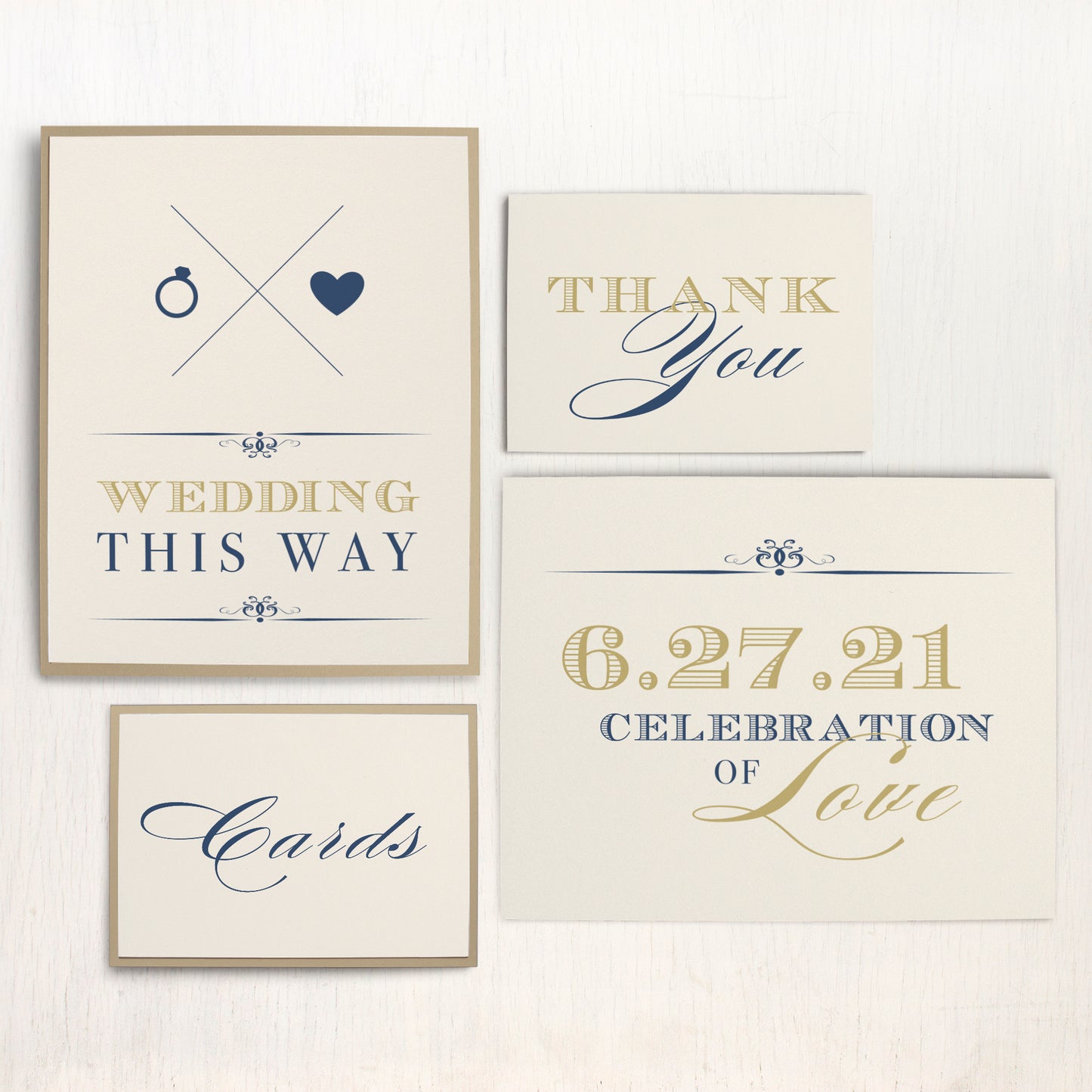 Elegant Navy Script Custom Signs
