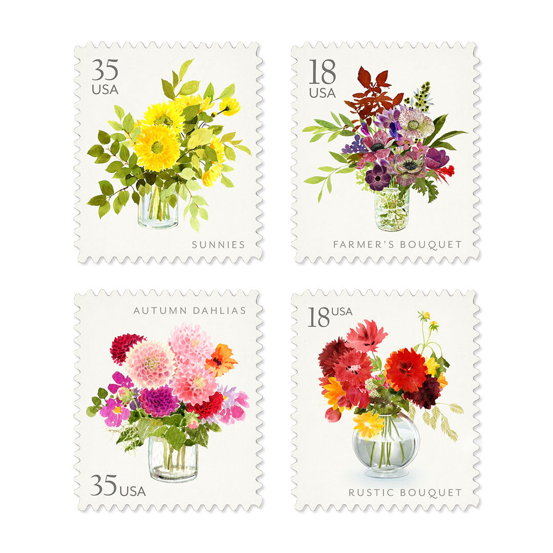 Garden Bouquets Decorative Labels