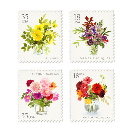 Garden Bouquets Decorative Labels