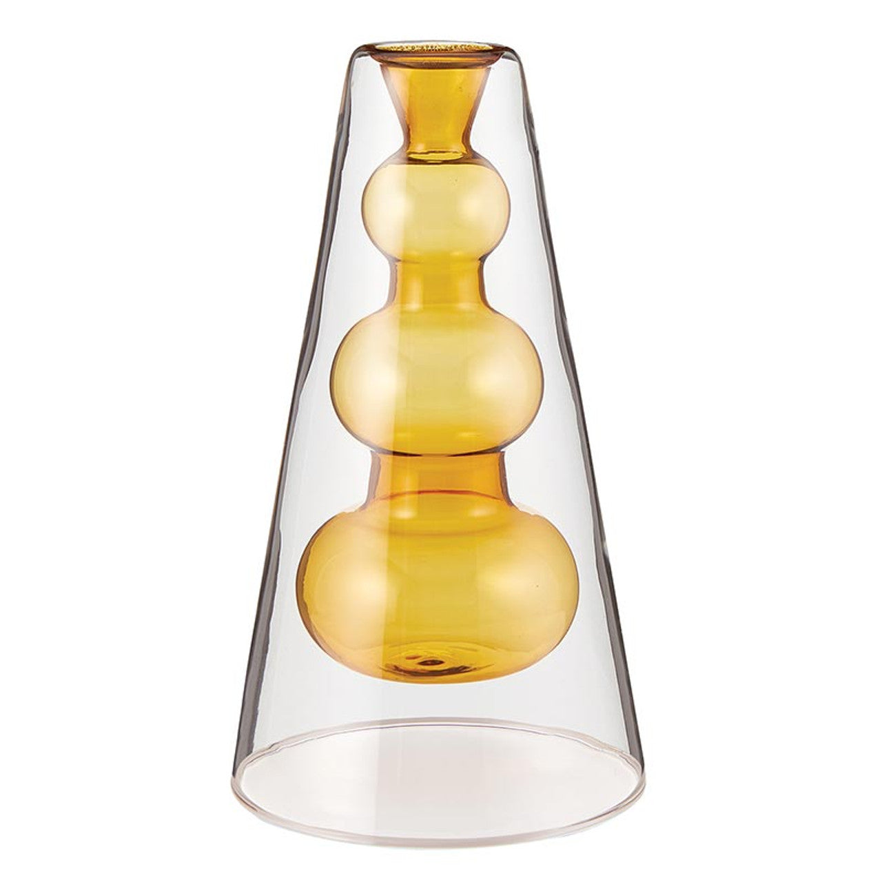 Yellow Glass Candleholder