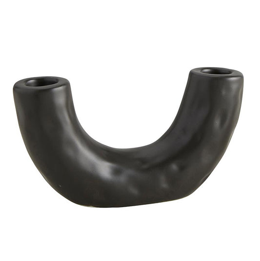 Double Taper Candleholder - Black