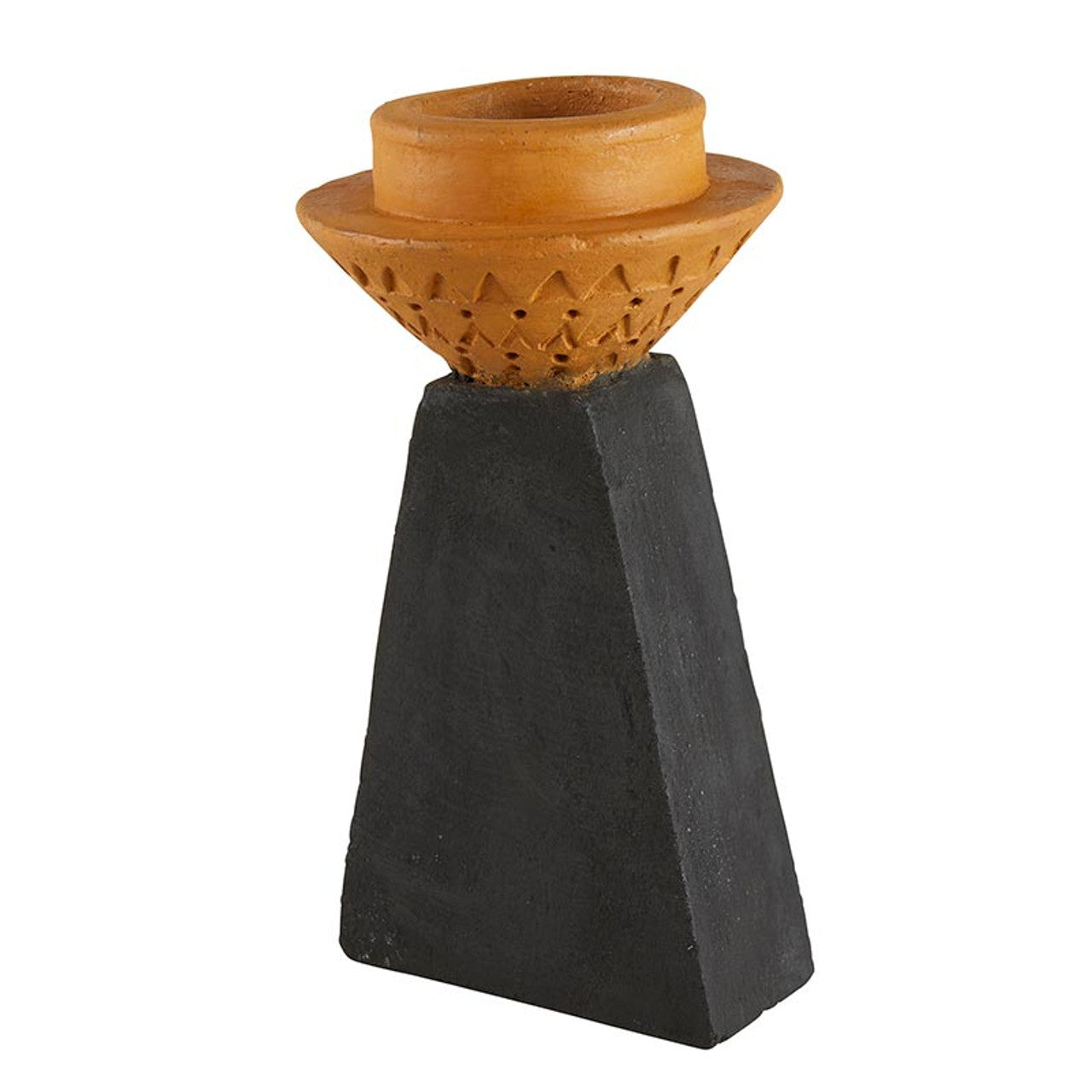 Tall Abstract Slab Base Candleholder