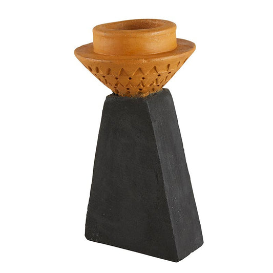 Tall Abstract Slab Base Candleholder