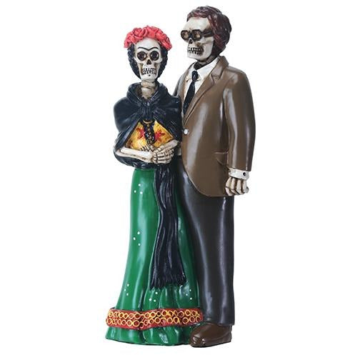 Day of the Dead Skulls Frida and Diego Wedding Cake Topper