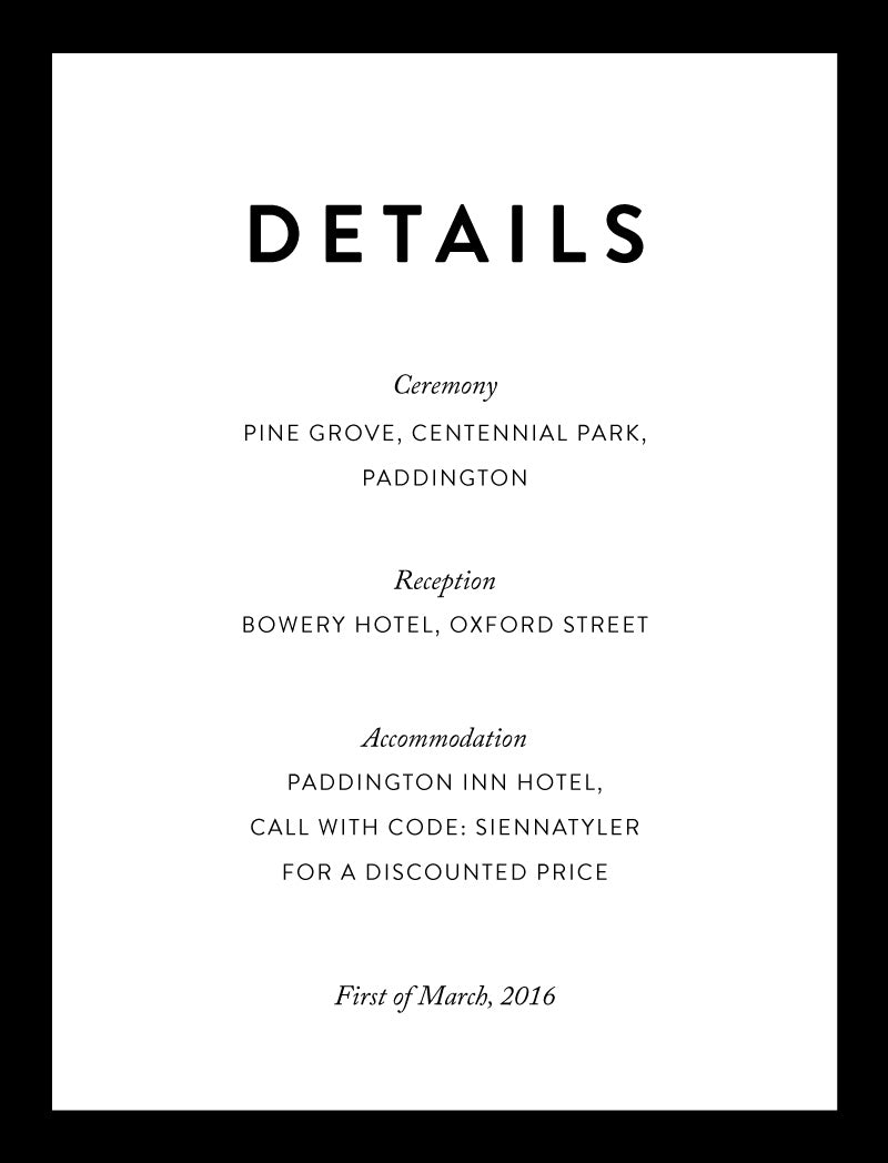 Minimal Information Card by Amelia S.