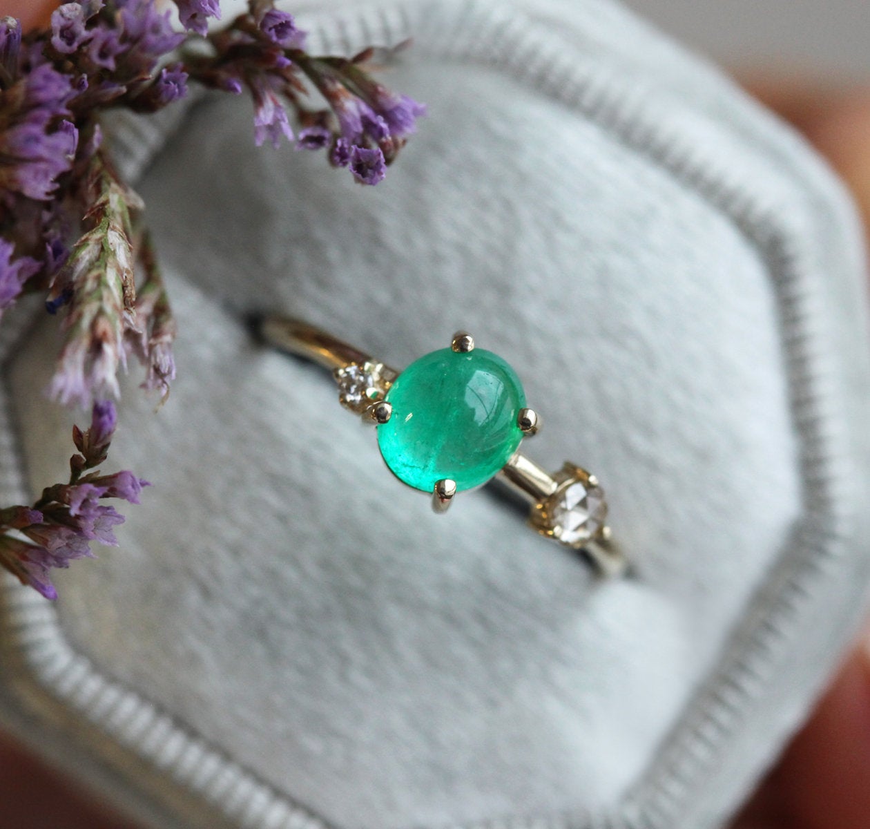 Diana Oval Emerald Diamond Ring