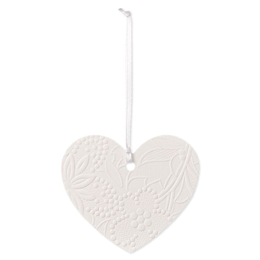 Embossed Lace Heart Large Gift Trim