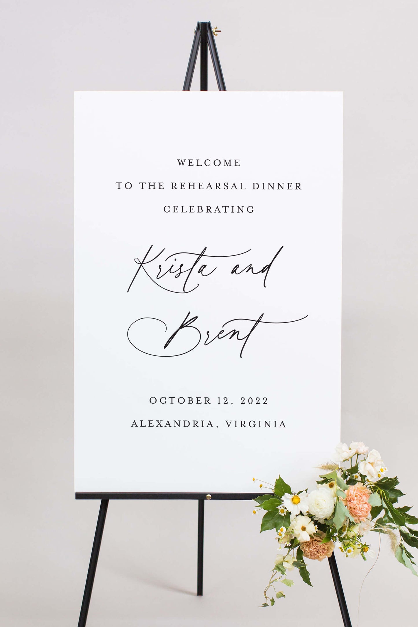 Gatorboard Dinner Welcome Sign | The Krista
