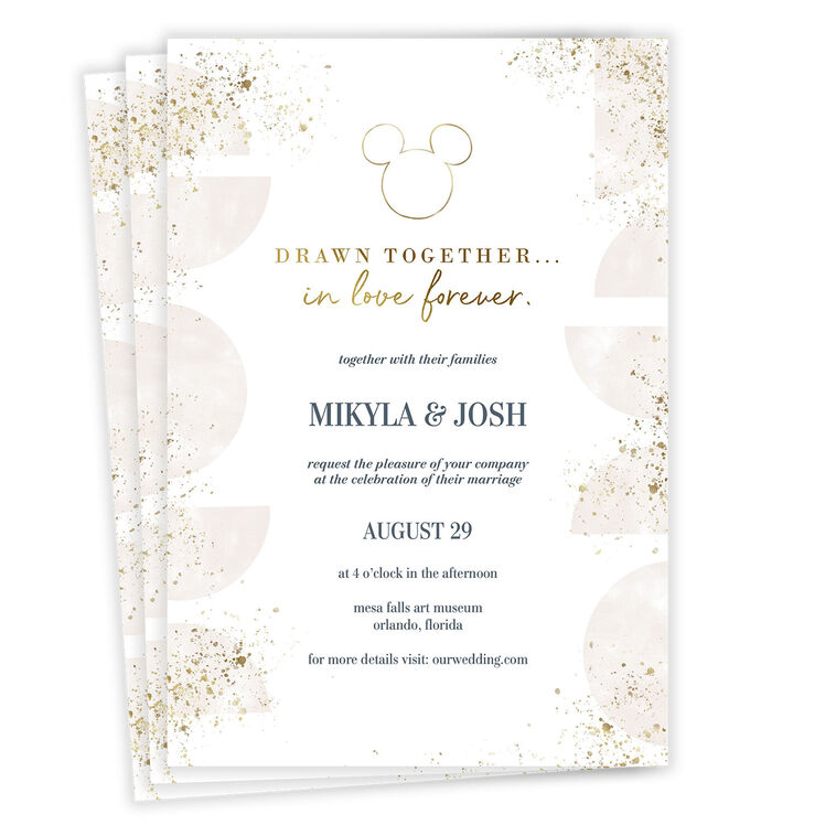 Disney In Love Forever Wedding Invitation