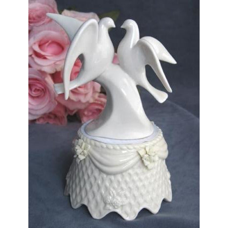 Dove Cake Topper With Porcelain Base