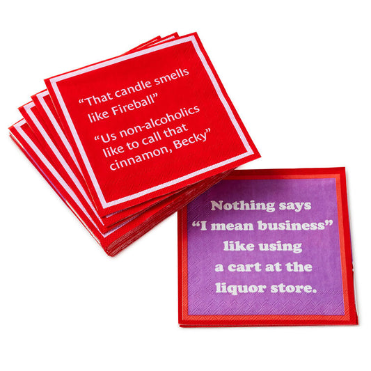 Drinks on Me Fireball Funny Party Napkins, Pack of 20