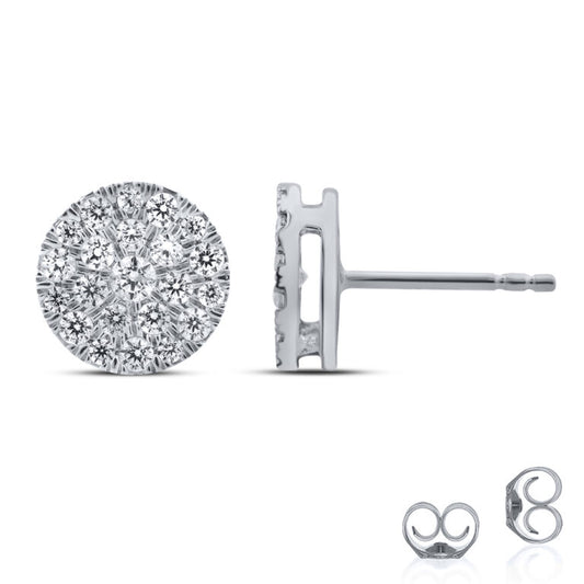 Concentric Lab Grown Diamond Stud Earrings