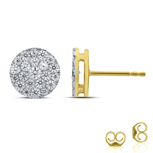 Concentric Lab Grown Diamond Stud Earrings