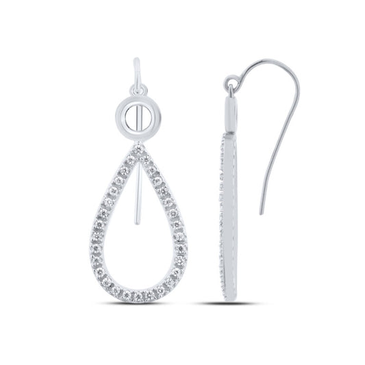 Pear Shaped Dangling Lab Diamond Earrings