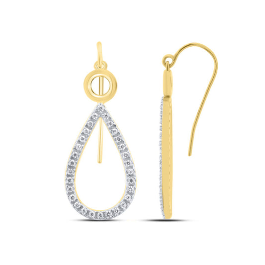 Pear Shaped Dangling Lab Diamond Earrings