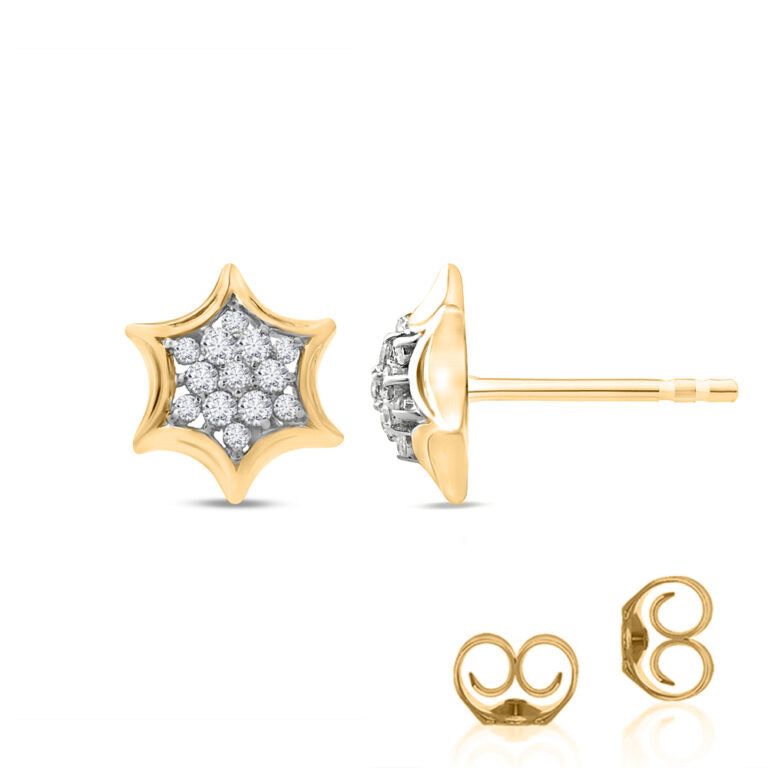 Lab Grown Star Shaped Diamond Earrings