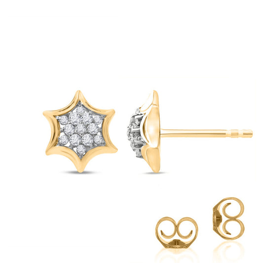 Lab Grown Star Shaped Diamond Earrings
