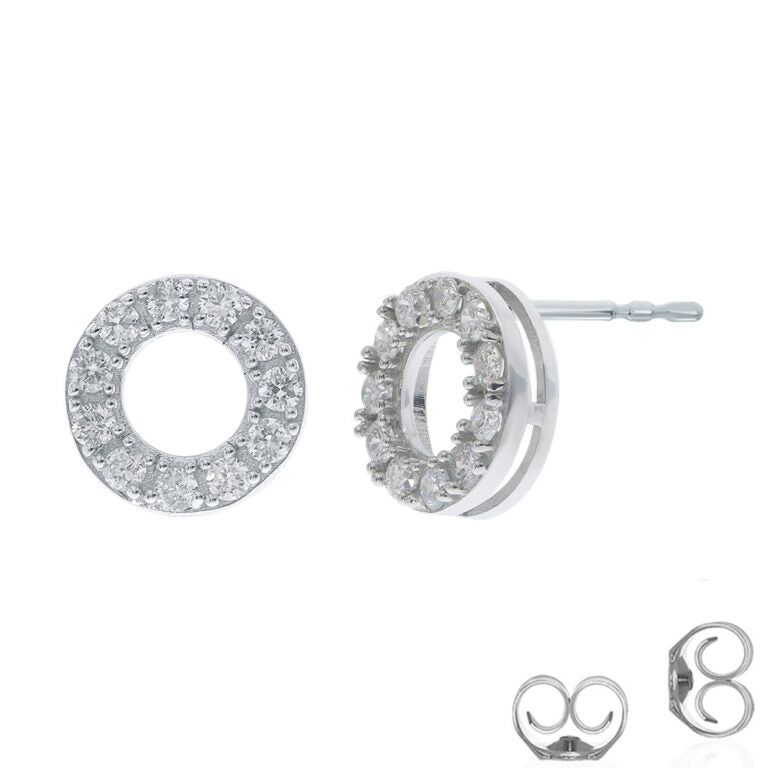 Lab Grown Circle Diamond Earrings