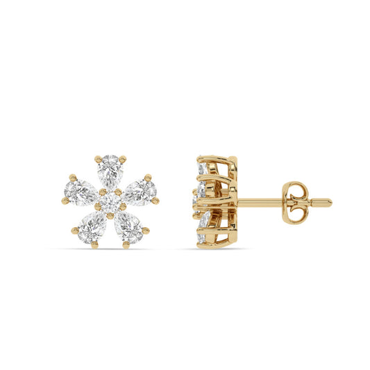 Blossoming Brilliance Lab Grown Diamond Earrings