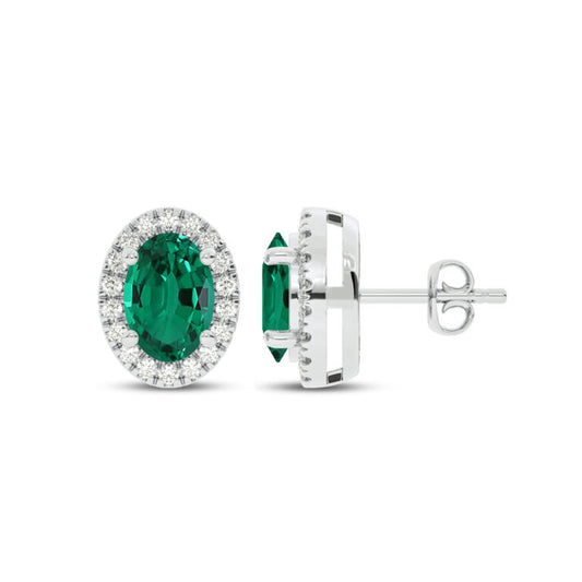 Dainty Lab Grown Diamond Whisper Halo Earrings