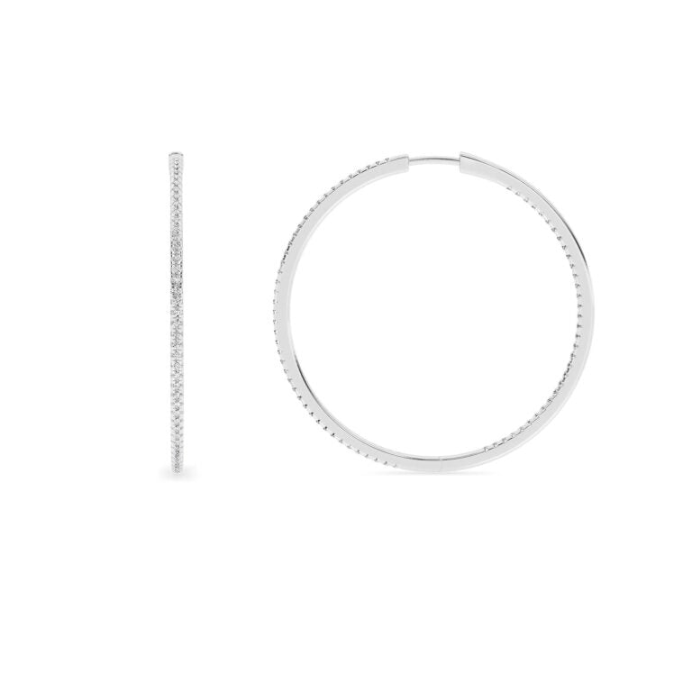 Glimmer Inside-Out Lab Diamond Hoop Earring