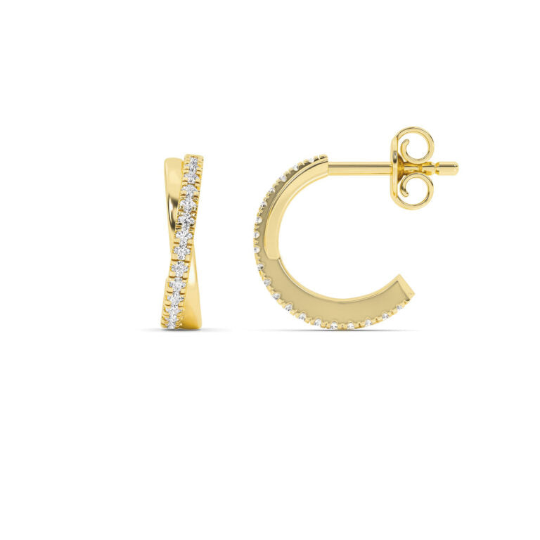 Gia Dainty Lab Grown Diamond Huggie Earrings