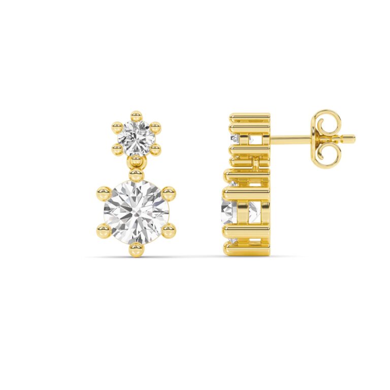 Duo Drop Lab Grown Diamond Earrings
