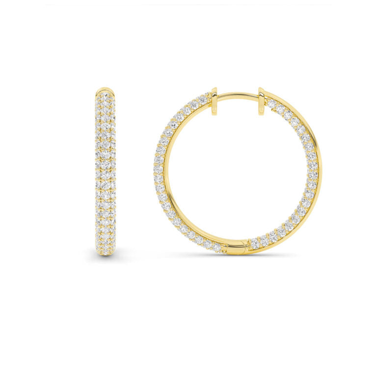 Sasha Lab Grown Inside Out Diamond Hoop Earrings