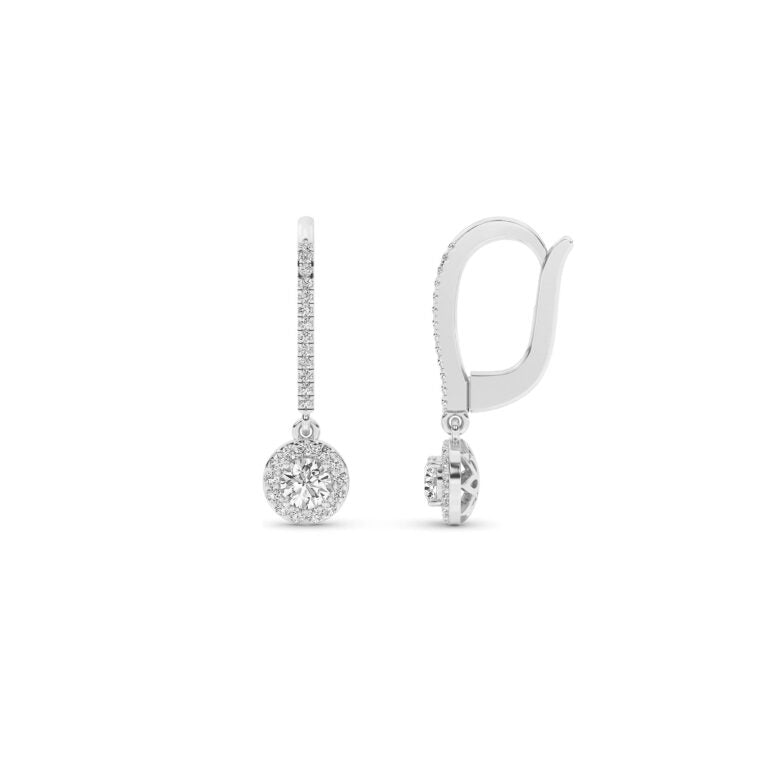 Elegance Of The Dewdrop Lab Diamond Earrings