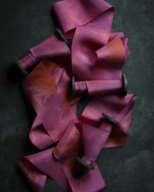 Limited Edition | Original Eco-Print No. 125 Silk Ribbon