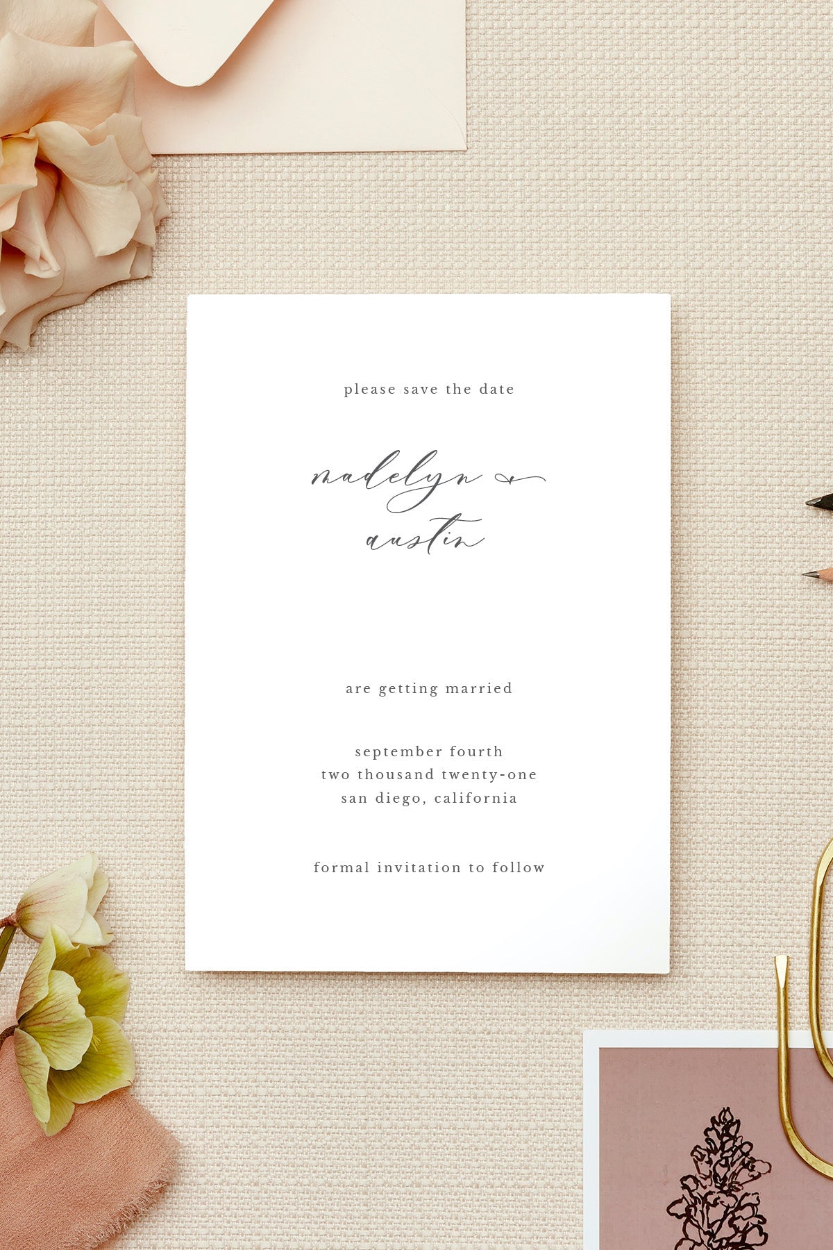 Elegant Save The Date | The Madelyn